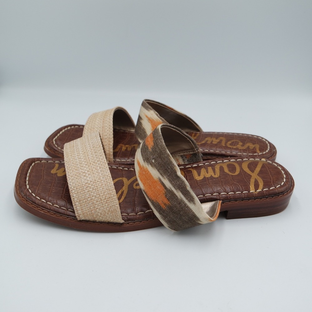 Sam Edelman Womens Haydee Slide Sandals Square Toe Flat Size 8.5